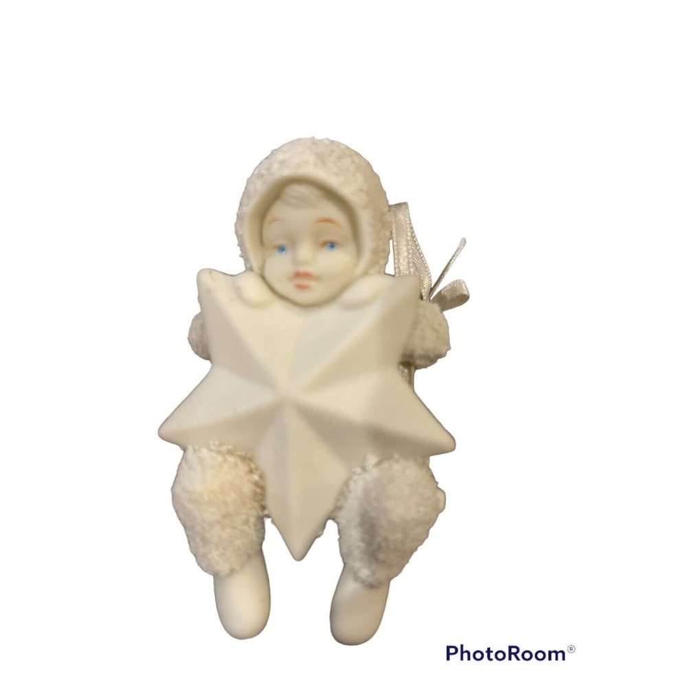 Department 56 Snowbabies Star Hanging Ornament Bisque Porcelain Figurine Angel